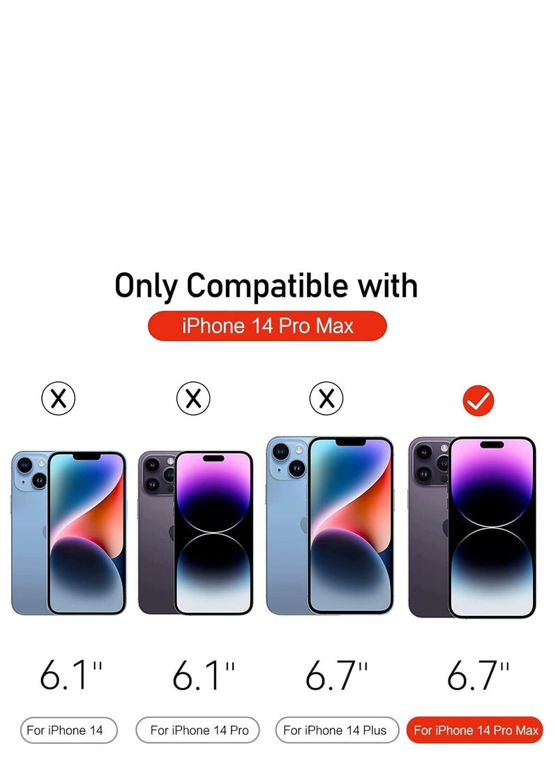 أكاليكس لاصقة حماية للشاشة 9d من الزجاج لموبايل أبل آيفون 14 بروماكس شفاف - Image 2